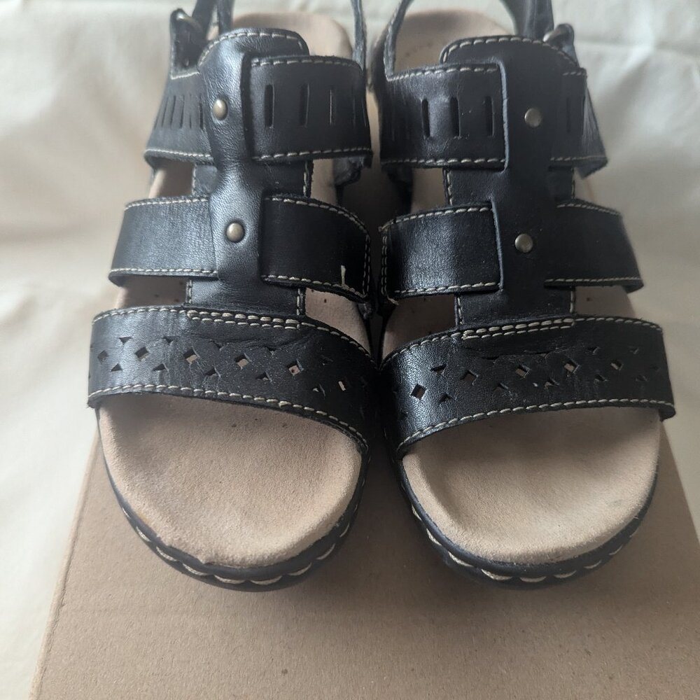 Black Clarks Sandals Size 5 M